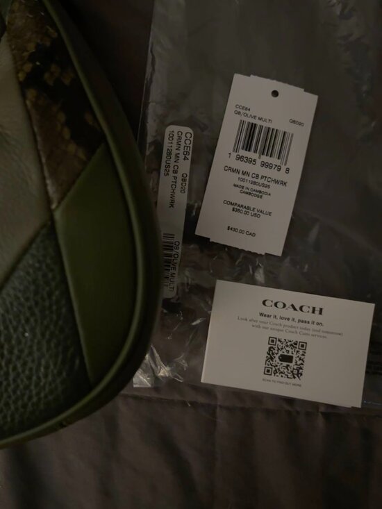 Coach Carmen Mini Crossbody Bag AND WALLET, Olive Multi-Leather Design. - Picture 8 of 15